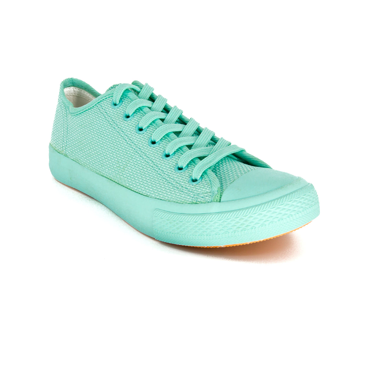 รองเท้าผ้าใบ รองเท้าผ้าใบผูกเชือก รองเท้าผ้าใบผูกเชือกผู้หญิงสีเขียว หวานพาสเทลสุดน่ารัก ใส่สบาย ระบายอากาศ 